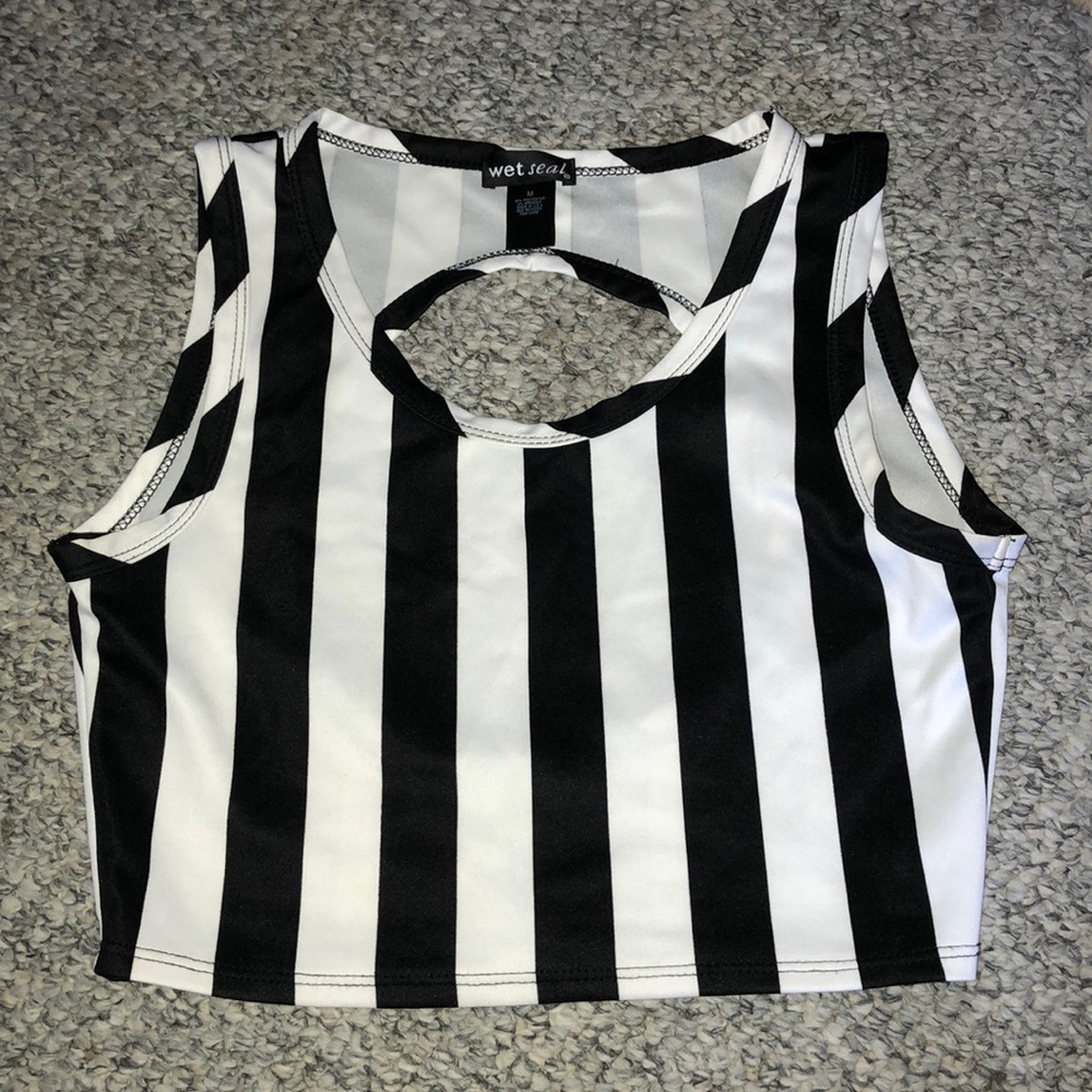 Striped crop top